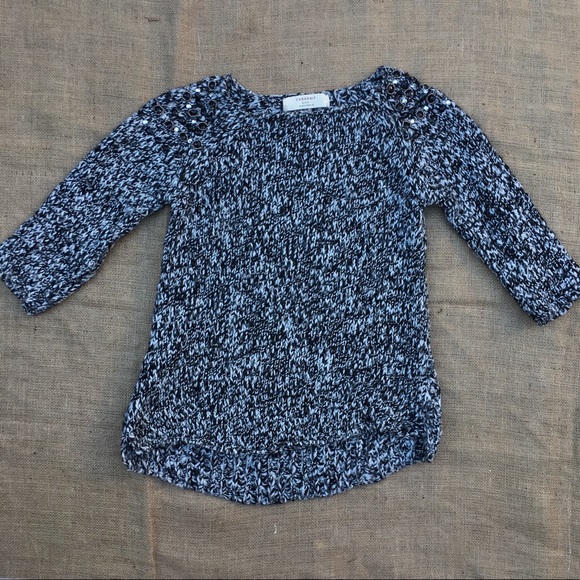 Zara Sweaters Zara Knit Black And White Chunky Knit Sweater Poshmark